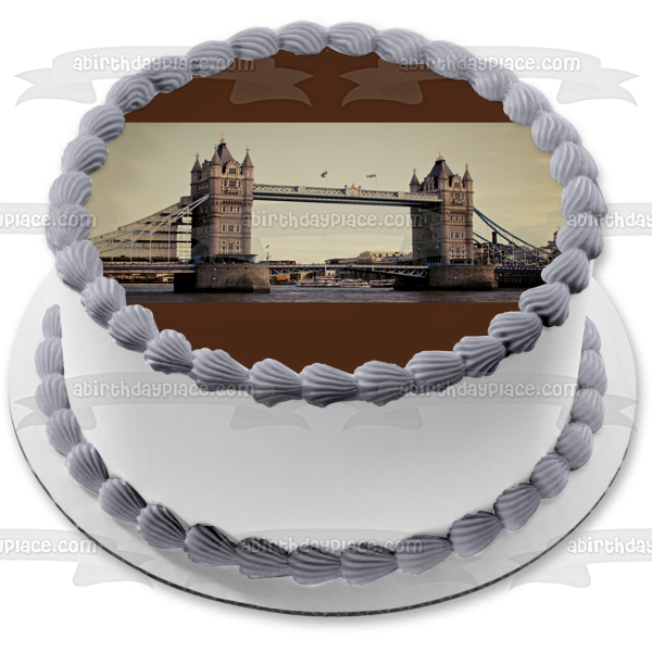 Imagen de decoración comestible para tarta del Puente de la Torre de Londres, Inglaterra ABPID52550 