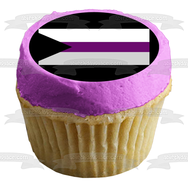 Bandera del Orgullo Demisexual Lgbtqia+ Lesbiana Gay Bisexual Transgénero Queer Intersex Asexual Demisexual Edible Cake Topper Imagen ABPID52290 