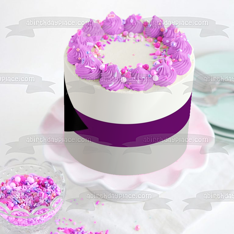 Bandera del Orgullo Demisexual Lgbtqia+ Lesbiana Gay Bisexual Transgénero Queer Intersex Asexual Demisexual Edible Cake Topper Imagen ABPID52290 