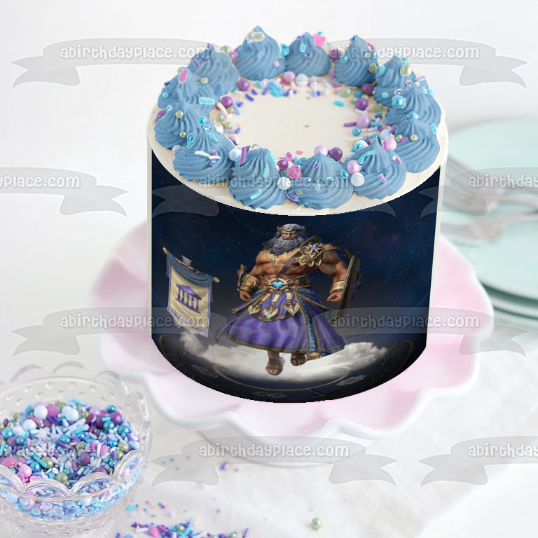 Imagen comestible para decoración de tarta Smite Zeus ABPID52312 