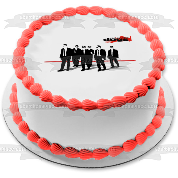 Reservoir Dogs - Decoración comestible para tarta de película de gánsteres en blanco y negro, imagen ABPID52315 