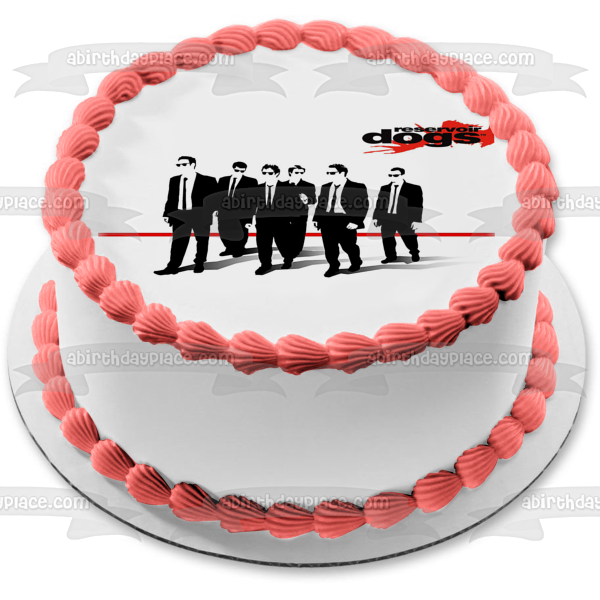 Reservoir Dogs - Decoración comestible para tarta de película de gánsteres en blanco y negro, imagen ABPID52315 