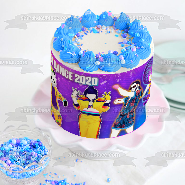 Just Dance 2020 Dancing Game Edible Cake Topper Image ABPID52322