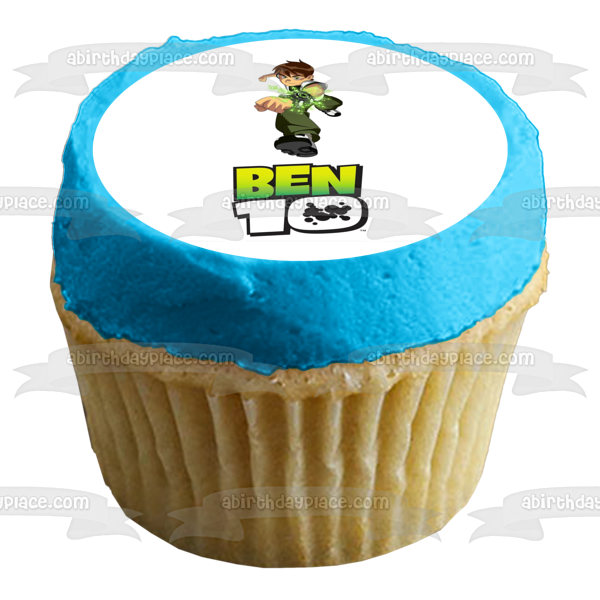 Ben 10 Logo Action Ben Tennyson Omnitrix Edible Cake Topper Image ABPID52617