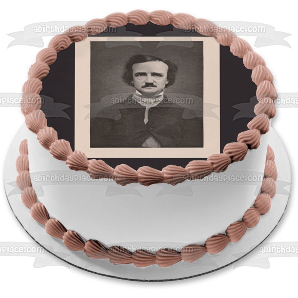 Edgar Allan Poe Literature Poetry Classic Author Edible Cake Topper Image ABPID52652