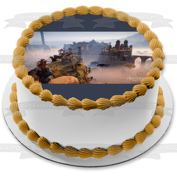 Imagen de decoración comestible para tarta para juegos de Horizon Zero Dawn Aloy Meridian PS4 ABPID52669 