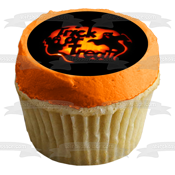 Imagen de decoración comestible para tarta de Halloween con fantasmas de truco o trato ABPID52676 