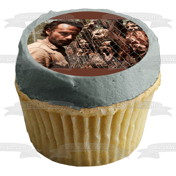 The Walking Dead Feliz Halloween Rick Grimes Zombies Imagen comestible para decoración de tarta ABPID52701 