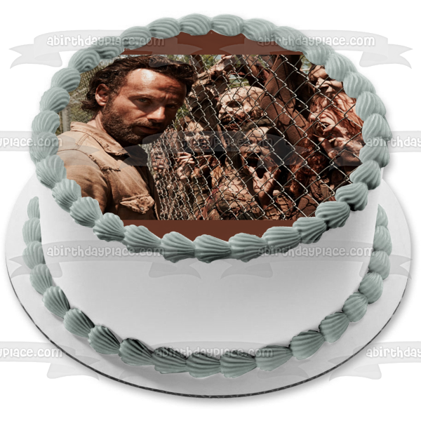 The Walking Dead Feliz Halloween Rick Grimes Zombies Imagen comestible para decoración de tarta ABPID52701 