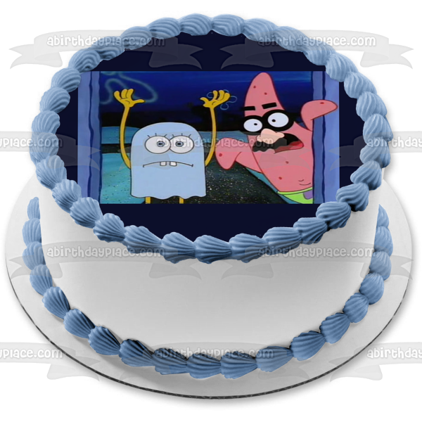 SpongeBob SquarePants Happy Halloween Patrick Halloween Costumes Trick or Treat Edible Cake Topper Image ABPID52703