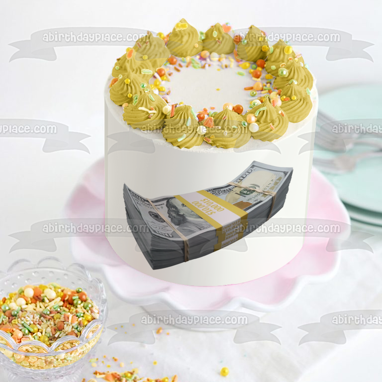 Money stacks and money rolls! Edible money printed on icing sheets fro