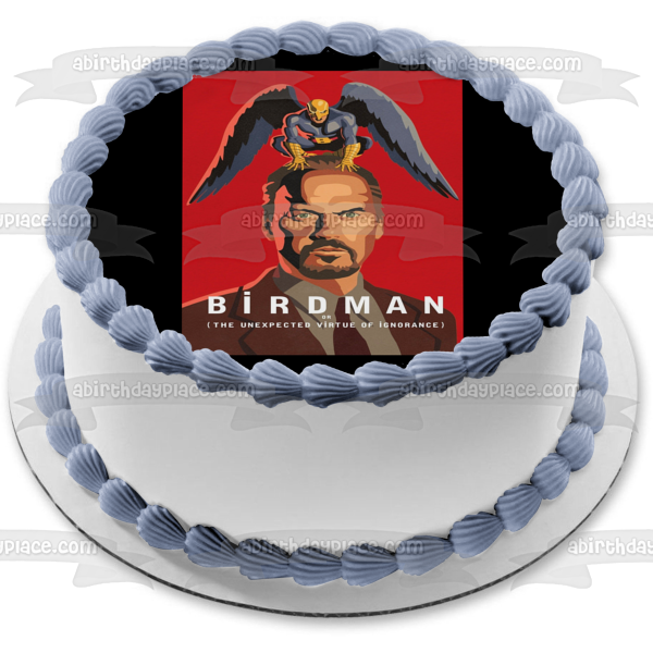 Birdman Movie Poster Riggan Thomson Edible Cake Topper Image ABPID52978