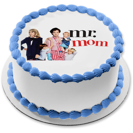 Póster de la película Mr. Mom Jack and Kids, decoración comestible para tarta, imagen ABPID52980 