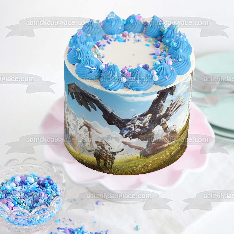 Imagen comestible para tarta de Horizon Zero Dawn Aloy Stormbird Gaming PS4 ABPID52736 