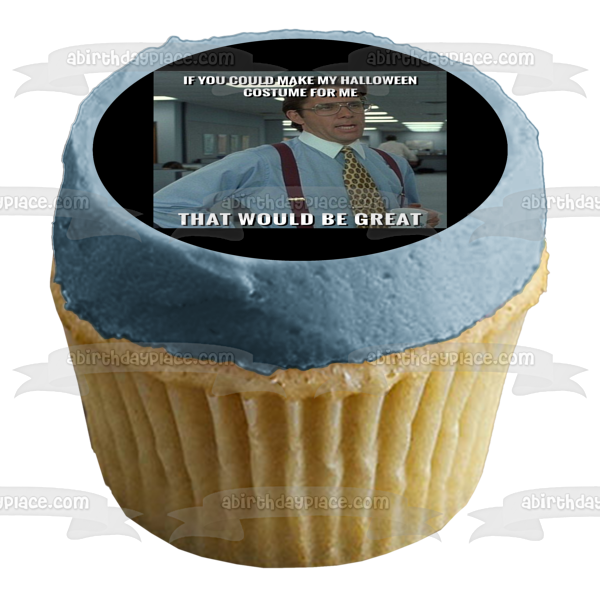 Imagen de decoración comestible para tarta de Office Space Halloween Meme Bill Lumbergh ABPID52766 