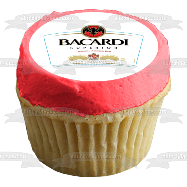 Adorno comestible para tarta de ron premium original Bacardi Superior Imagen ABPID52794 