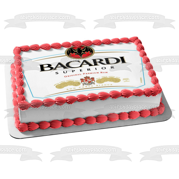 Adorno comestible para tarta de ron premium original Bacardi Superior Imagen ABPID52794 