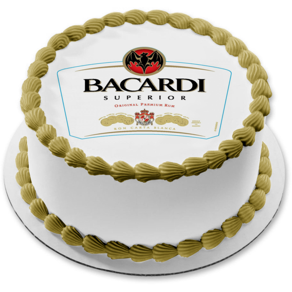 Adorno comestible para tarta de ron premium original Bacardi Superior Imagen ABPID52794 