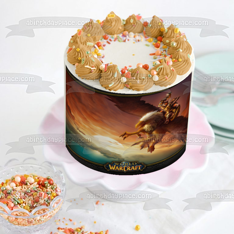 Imagen comestible para decoración de tarta de World of Warcraft MMO Gaming Gryffon enano ABPID52801 