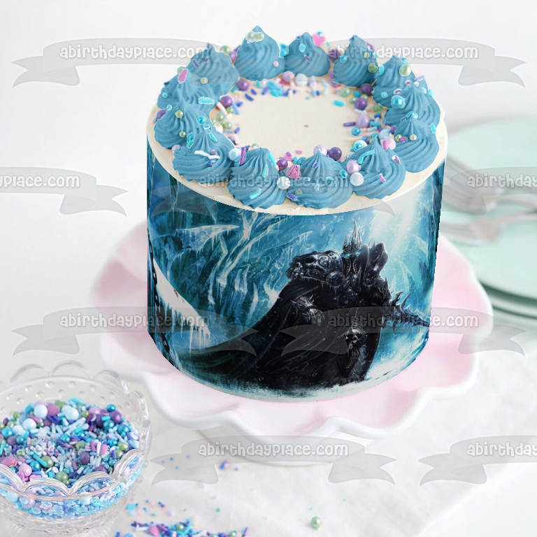 World of Warcraft MMO Gaming Lich King Edible Cake Topper Image ABPID52803