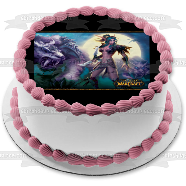 Imagen comestible para tarta de World of Warcraft Gaming Night Elf Sabre Cat ABPID52805 