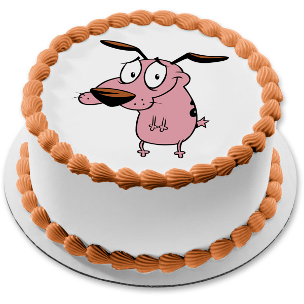 Adorno comestible para tarta Coraje, el perro cobarde, imagen ABPID52808 