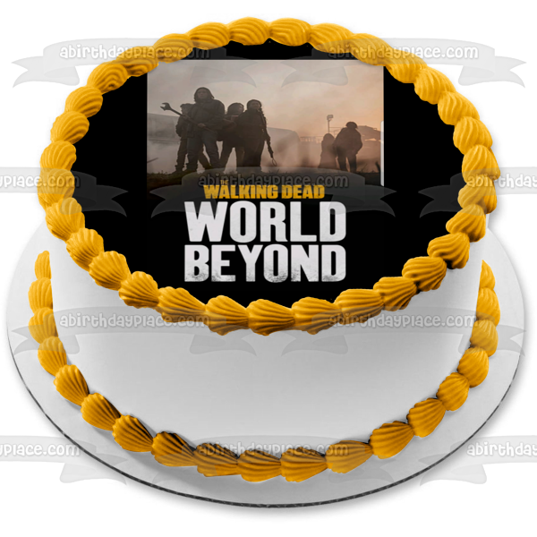 Walking Dead World Beyond Zombie TV Poster Edible Cake Topper Image ABPID52812