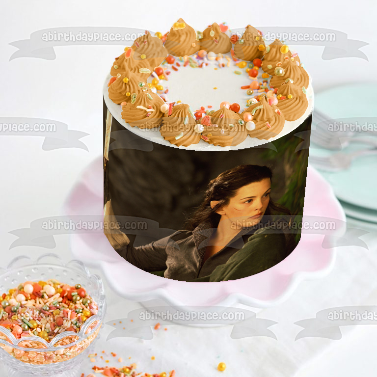 Arwen Undómiel Arwen Evenstar Daughter of Elrond Elvish Rivendell Lord of the Rings J. R. R. Tolkien LIV Tyler Edible Cake Topper Image ABPID52818