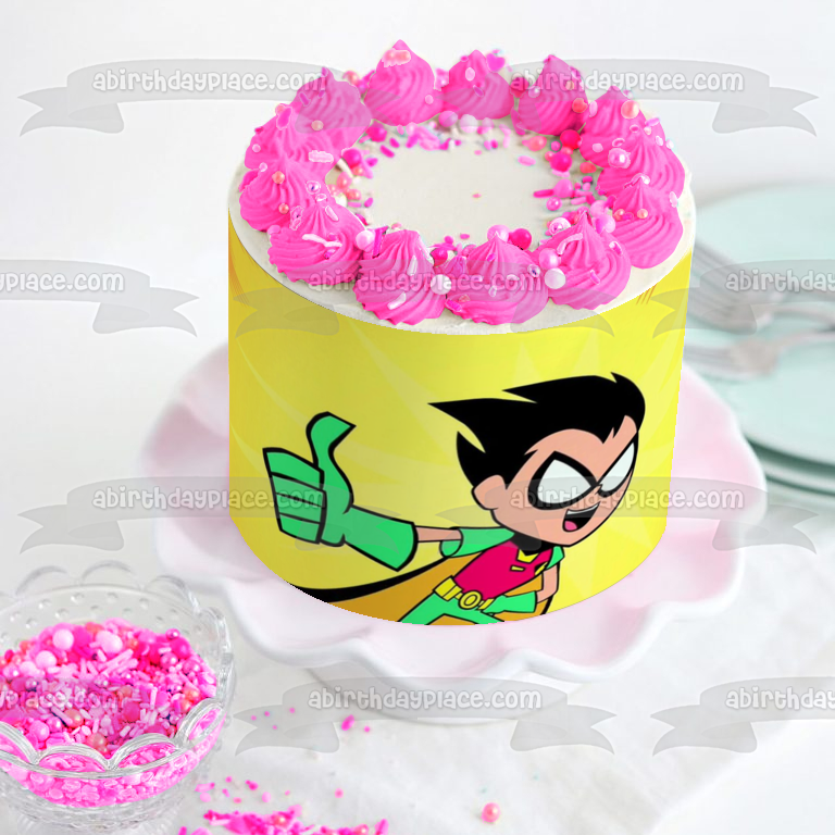 Teen Titans Go! Robin Boy Wonder Personalizable Dick Grayson Batman DC Comic Books Cartoon Edible Cake Topper Image ABPID52857