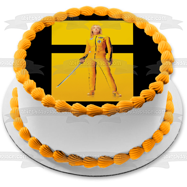 Kill Bill Uma Thurman la novia Quentin Tarantino película clásica decoración comestible para tarta imagen ABPID52878 