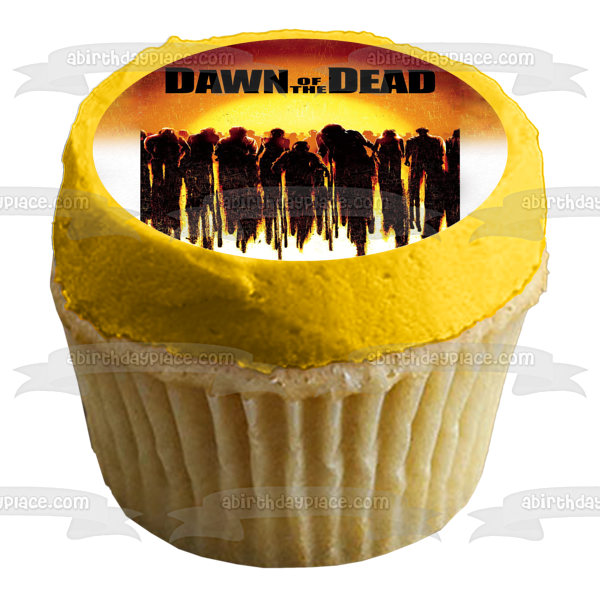 Dawn of the Dead Zombie Silhouettes Edible Cake Topper Image ABPID56433