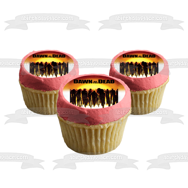 Dawn of the Dead Zombie Silhouettes Edible Cake Topper Image ABPID56433