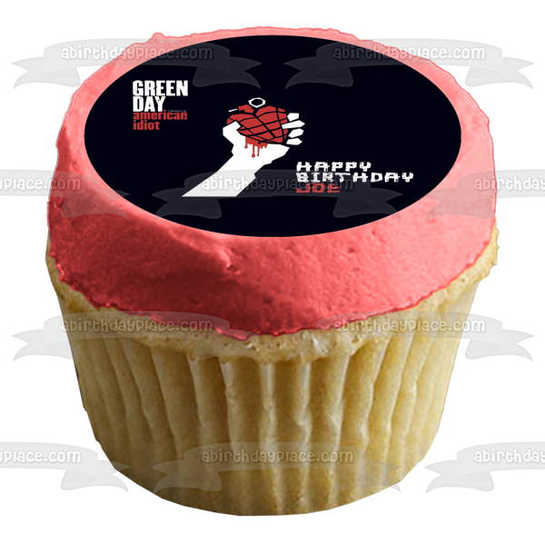 Imagen personalizable de Green Day American Idiot Album Rock Pop Punk Feliz cumpleaños comestible para tarta ABPID53188 