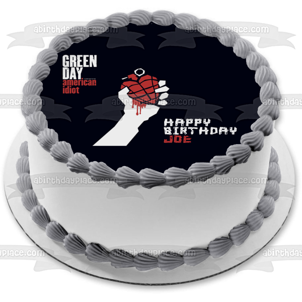 Imagen personalizable de Green Day American Idiot Album Rock Pop Punk Feliz cumpleaños comestible para tarta ABPID53188 