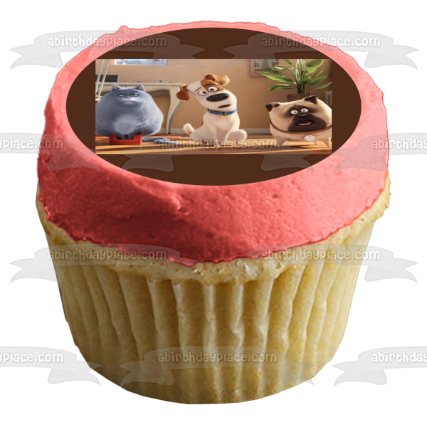 The Secret Life of Pets Max Chloe Mel Edible Cake Topper Image ABPID53198