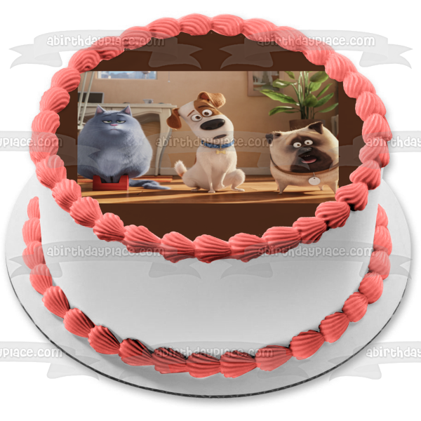 The Secret Life of Pets Max Chloe Mel Edible Cake Topper Image ABPID53198