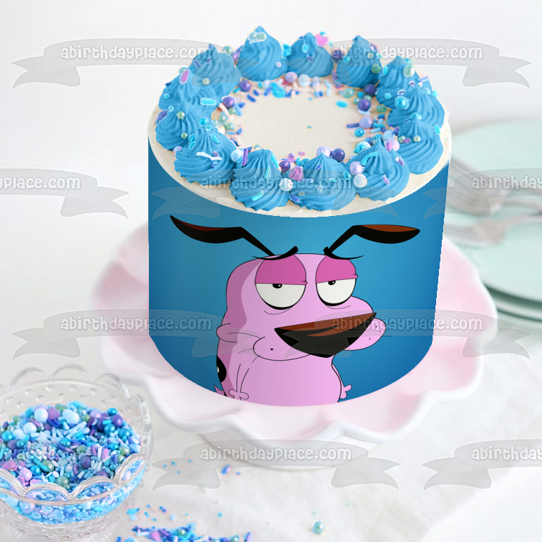 Courage the Cowardly Dog Cartoon Network Animated TV Show Edible Cake Topper Image ABPID53204