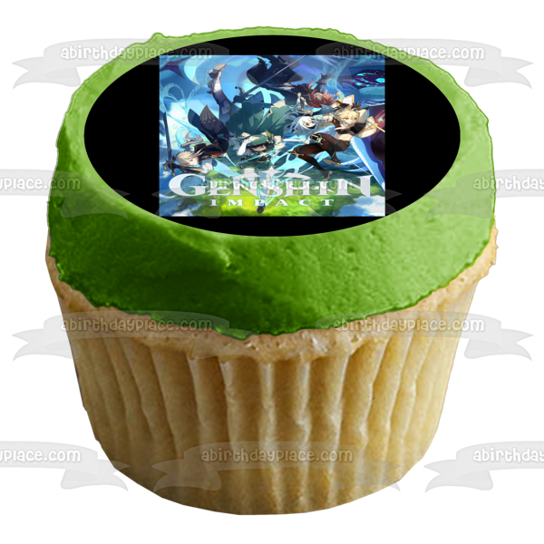 Genshin Impact Portada del videojuego Bennet Venti Imagen comestible para decoración de tarta ABPID53330