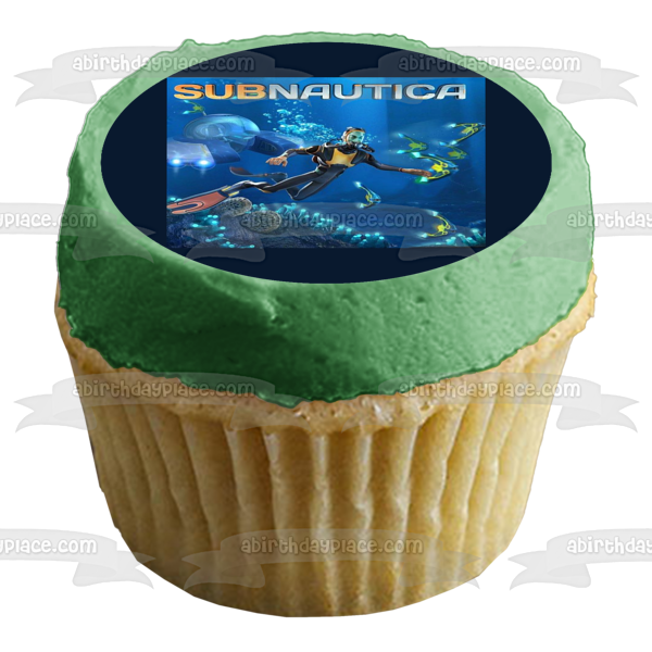 Subnautica Videojuego Ocean Aquatic Game Cover Edible Cake Topper Imagen ABPID53210 