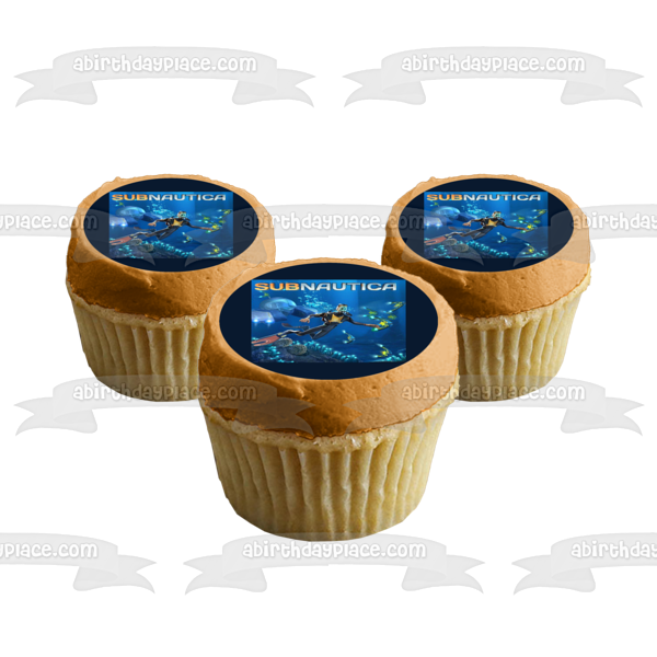 Subnautica Videojuego Ocean Aquatic Game Cover Edible Cake Topper Imagen ABPID53210 