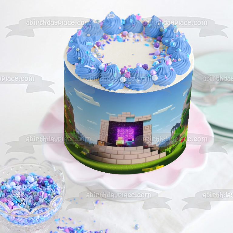 Minecraft End Portal Cake  Portal cake, Cake, Cake cover