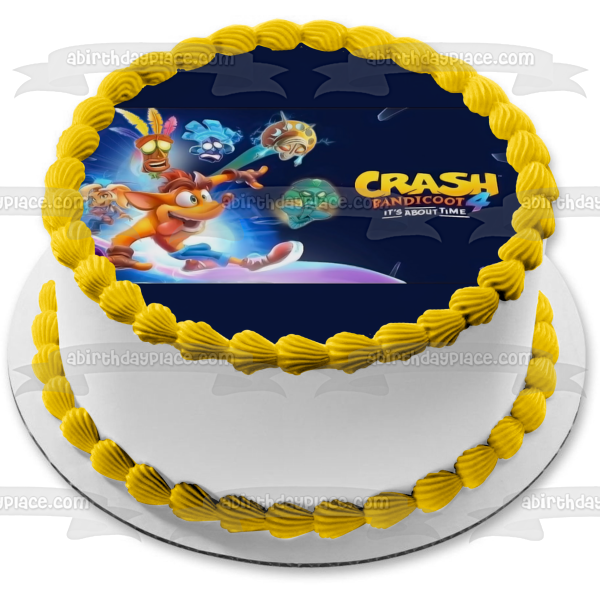 Crash Bandicoot 4: ya es hora de la portada del videojuego Coco Bandicoot, adorno comestible para tarta, imagen ABPID53230 