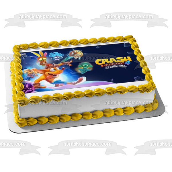 Crash Bandicoot 4: It's About Time Video Game Cover Coco Bandicoot Edible Cake Topper Image ABPID53230
