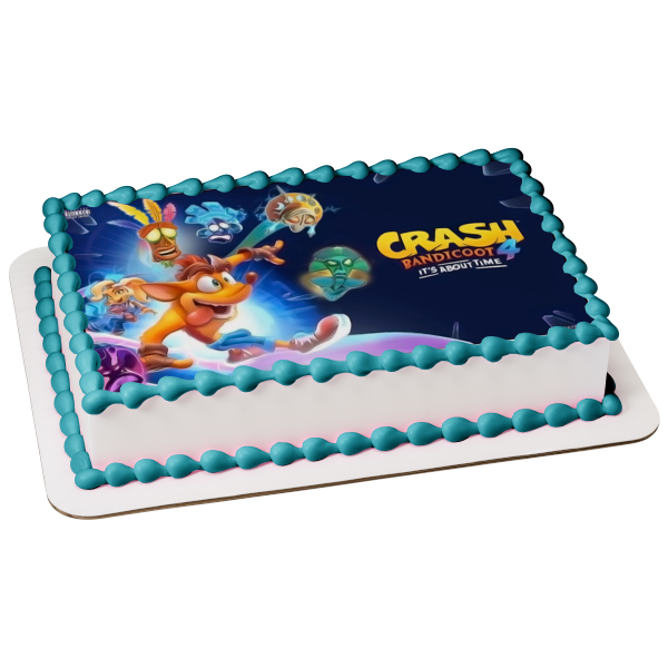 Crash Bandicoot 4: ya es hora de la portada del videojuego Coco Bandicoot, adorno comestible para tarta, imagen ABPID53230 