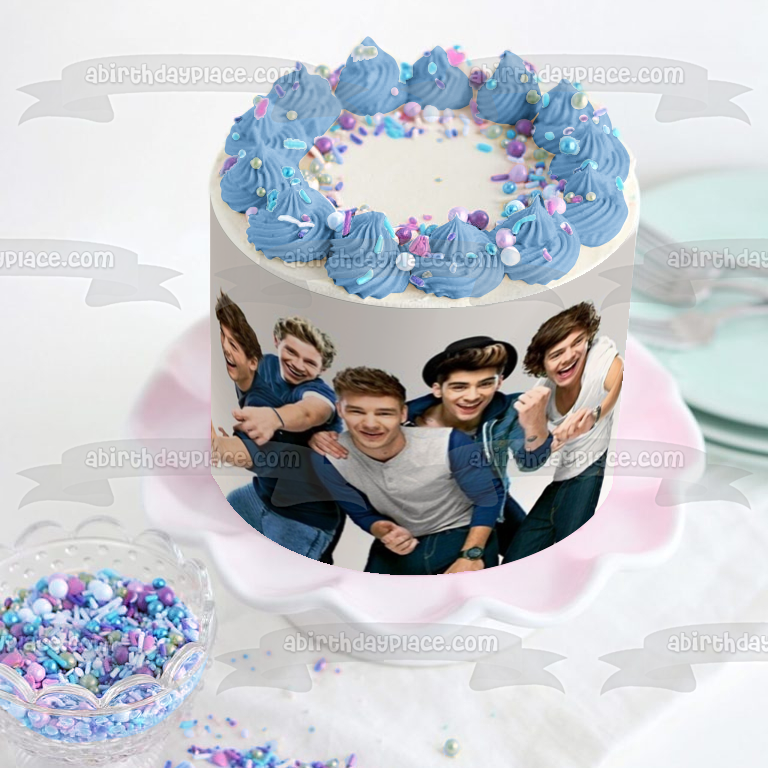 Banda de música One Direction Harry Zayn Louis Niall Liam Imagen comestible para tarta ABPID53241 