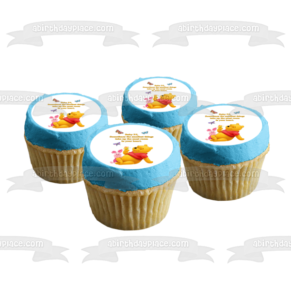 30 x Edible Cupcake Toppers Themed of Winnie the Pooh Collection of Edible  Cake Decorations | Uncut Edible on Wafer Sheet