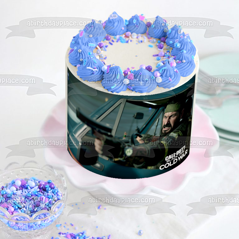 Call of Duty Black Ops Cold War Alex Mason Edible Cake Topper Image ABPID53264