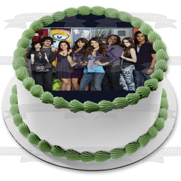 Nickelodeon Victorious TV Show Jade Cat Tori Beck Robbie Andre Edible Cake Topper Image ABPID53267