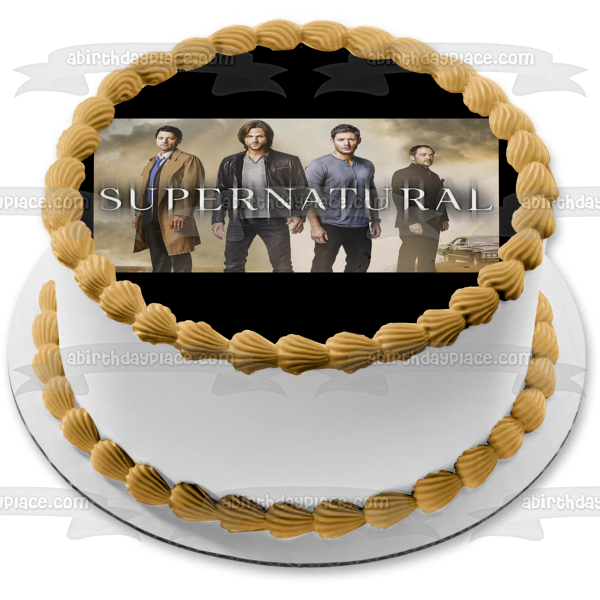 Imagen comestible para tarta sobrenatural Sam Dean Castiel Crowley TV Show ABPID53269 