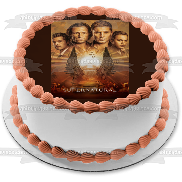 Póster sobrenatural de Sam Dean Castiel Jack TV Show, decoración comestible para tarta, imagen ABPID53271 